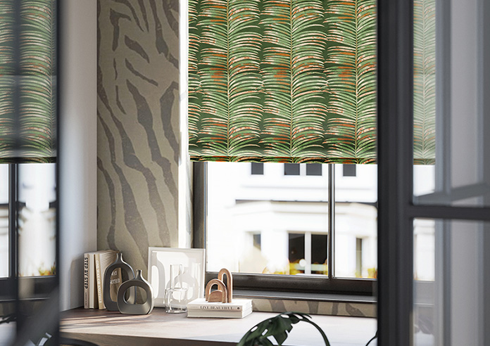 Melody Velvet, Rainforest - Motorised Roman Blind - Image 5